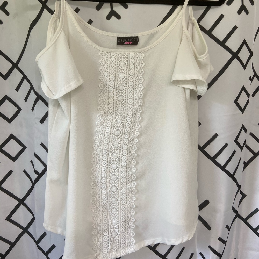 White lace shirt